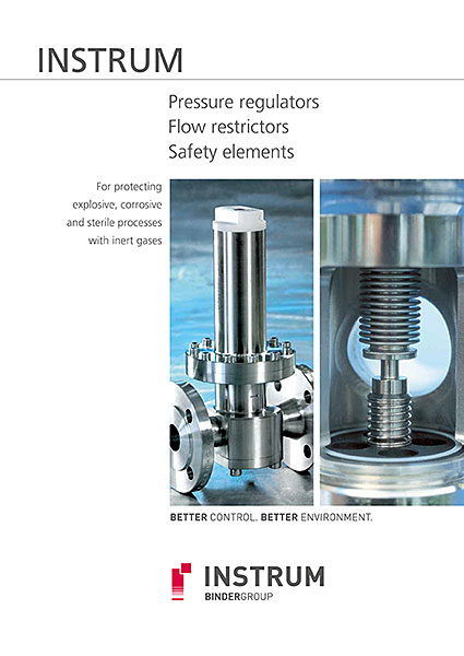 INSTRUM – Pressure regulators Flow restrictors Safety elements